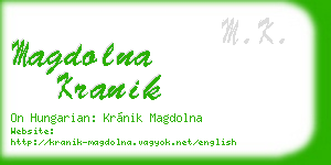 magdolna kranik business card